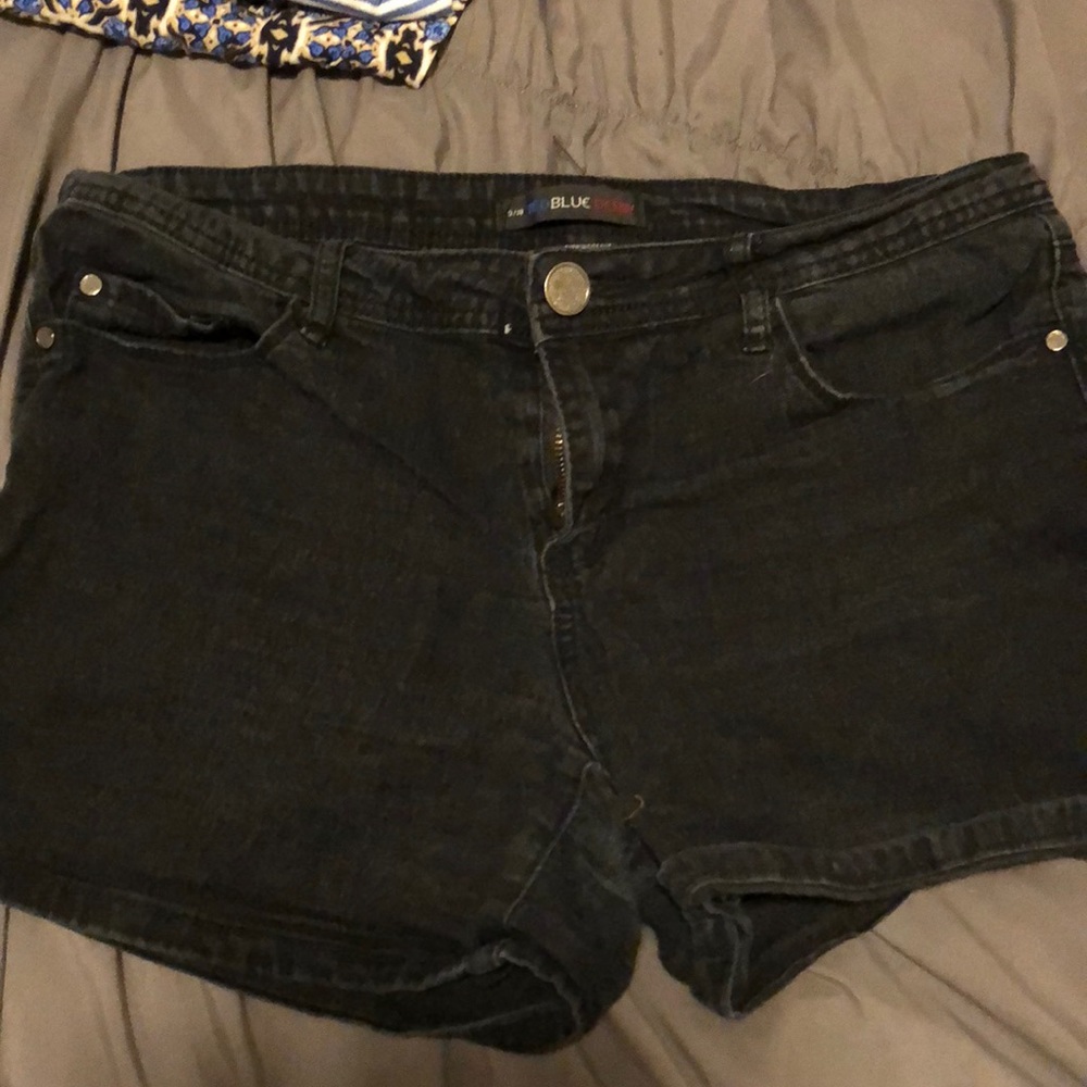 Black hipster Jean shorts